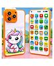 VGRASSP Rechargeable 24 Modes Educational Phone Toy For Kids With English And Hindi Rhymes, Stories, Alphabets And Number - Educational Unicorn Theme Dummy Mobile Toy With Voice Recorder - Multicolor