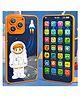 VGRASSP Rechargeable 24 Modes Educational Phone Toy For Kids With English And Hindi Rhymes, Stories, Alphabets And Number - Educational Space Theme Dummy Mobile Toy With Voice Recorder - Multicolor