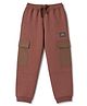 Honeyhap Premium 100% Cotton Terry Knit Full Length Bio Finish Lounge Pants WIth Cargo Pockets - AZTEC