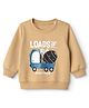 Doodle Poodle 100% Cotton Knit Sweatshirt with Full Sleeves and Cement Mixer Print in Beige for New born