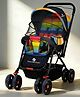 StarAndDaisy Stroller  Lightweight, Foldable Pram for Baby 3-Point Safety Harness, Adjustable Backrest, 360°Swivel Wheel Reversible Handlebar, Extended Mosquito Net(Pi Rainbow)