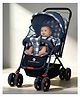 StarAndDaisy Stroller  Lightweight, Foldable Pram for Baby with 3-Point Safety Harness, Adjustable Backrest, 360°Swivel Wheel, Large Storage, Reversible Handlebar, Extended Mosquito Net(Sigma)
