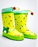 Little Surprise Box Singing Frog Designed Slip On Gumboots - Green