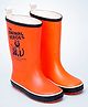 Little Surprise Box Mother & Baby Tiger Designed Gumboots - Orange