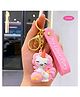Puchku Little Pony -Themed Keychain with Sticky Hooks, Accessories for Bag pack, Purse, Cute Silicone Keyrings for Kids and Adults, (Pack of 1, Pink)