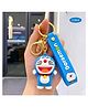 Puchku Doremon -Themed Keychain with Sticky Hooks, Accessories for Bag pack, Purse, Cute Silicone Keyrings for Kids and Adults, (Pack of 1, Blue)