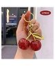 Puchku Cherry -Themed Keychain with Sticky Hooks, Accessories for Bag pack, Purse, Cute Silicone Keyrings for Kids and Adults, (Pack of 1, Red)
