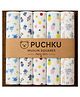 Puchku Premium Muslin Baby Hanky - Ultra Soft, Absorbent, Multipurpose Cloth for Newborns & Infants Set of 5