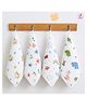Puchku Premium 6 Layered Super Ultra Soft Muslin Cotton Wash Cloth Pack of 4 - (Colour & Print May Vary)