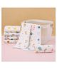 Puchku Premium 6 Layered Ultra Soft Muslin Cotton Washcloths / Napkin - Pack of 4 (Colour & Print May Vary)