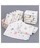 Puchku Premium 6 Layered Ultra Soft Muslin Cotton Wash Cloth / Napkin - Pack of 4 (Colour & Print May Vary)