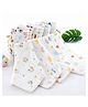 Puchku Premium 6 Layered Ultra Soft Muslin Cotton baby Wash Cloth / Napkin - Pack of 4 (Colour & Print May Vary)