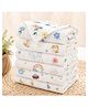 Puchku Premium 6 Layered Super Ultra Soft Muslin Cotton Wash Cloth / Napkin - Pack of 4 (Colour & Print May Vary)