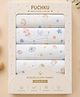 Puchku Premium Muslin Baby Hanky - Ultra Soft, Absorbent, Multipurpose Cloth for Newborns & Infants Set of 4