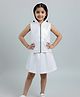 M'andy Woven Sleeveless Solid Top & Skirt Set - Silver