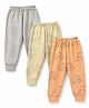 Simply Interlock Knit Full Length Lounge Pant With Vehicle Print Pack of 3 - Yellow Orange Blue