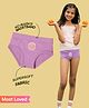 THE COVER UP PROJECT Modal Knit Flower Power Text Printed Panties - Lilac