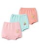 Simply Single Jersey Knit Boat & Sunny Day Printed Bloomers Pack of 3 - Pink & Aqua