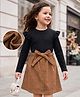 Mark & Mia Full Sleeves Solid Top & Skirt Set - Black