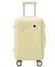 20 Inch Carry-On Trolley Luggage Bag - Yellow| USB Charging Port| Cup Holder| Combination Lock| Spacious Travel Suitcase