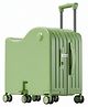 Fab N Funky Kids Ride-On Trolley Luggage Bag 20 Inch | 6-Wheel Scoot-Case| Polycarbonate Shell| 40L Storage| Foldable Footrest| Phone Holder & Bag Hooks| Number Lock| Kids Travel Suitcase - Green