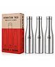 House of Quirk  1 Litre Stainless Steel Water Bottle Pack of 3 with Sipper Cap Single Wall Lightweight Sports & Fridge Bottle Reusable Leak Resistant for Gym Office Travel & School - Silver