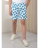 CRIMSOUNE CLUB Cotton Woven Tropical Theme Printed Shorts - Blue