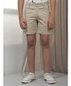 CRIMSOUNE CLUB Cotton Woven Solid Shorts - Beige