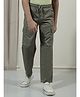 CRIMSOUNE CLUB Cotton Woven Solid Cargo Pants - Olive
