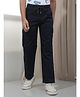CRIMSOUNE CLUB Cotton Woven Solid Cargo Pants - Navy Blue