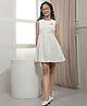 CRIMSOUNE CLUB Woven Sleeveless Floral Embroidered & Applique Detailed Dress - Cream
