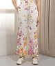 CRIMSOUNE CLUB Lyocell Woven Floral Printed Pants - Orange