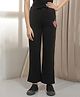 CRIMSOUNE CLUB Cotton Woven Strawberry Printed Pants  - Black