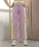 CRIMSOUNE CLUB Cotton Woven Colour Blocked Pants - Purple
