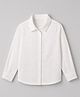 Primo Gino 100% Cotton Woven Schiffli Shirt With Full Sleeves And Eyelet Embroidery - White