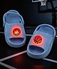 Yellow Bee Basketball Applique Detailed Slingback LED Sandals - Blue