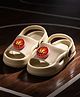 Yellow Bee Basketball Applique Detailed Slingback LED Sandals - Beige