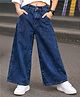 Kiddopanti Denim Woven Washed Jeans - Mid Rag Wash Blue