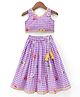 Saka Designs Cotton Woven Sleeveless Indo Western Set With Floral Print - Purple
