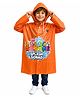 Viva Rainwear PVC Full Sleeves Animal Friends Designed Translucent Raincoat - Orange