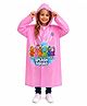 Viva Rainwear PVC Full Sleeves Animal Friends Designed Translucent Raincoat - Pink