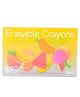 QIPS Erasable Fruit Shape Crayons | 6-in-1 Set | 4 Fruit Crayons + 2 Eraser Sticks | Smooth | Kids Gift