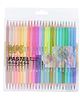 QIPS Pastel Bi-Color Pencils | 48 Shades in 24 Pcs | Triangular Grip | 3mm Smooth Lead