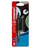 STABILO Ballpoint Pen | Flow | Pack of 1 | Black Including Blue Ballpoint Refill