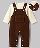 Mark & Mia Cotton Mixes Winter Wear Romper With Inner Tee - Brown