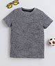 BABY NATION Cotton Knit Half Sleeves Geometric Printed Tee - Grey