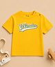 Button Bear Cotton Knit Cocomelon Featuring Half Sleeves Characters Back Printed Tee - Yellow
