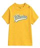 Button Bear Cotton Knit Cocomelon Featuring Half Sleeves Characters Back Printed Tee - Yellow