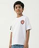 Button Bear Cotton Knit Paw Patrol Featuring Half Sleeves Ryder Back Printed Tee - White