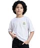 Button Bear Cotton Knit Teenage Mutant Ninja Turtles  Featuring Half Sleeves Characters Back Printed Tee - White